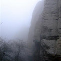 El Torcal bei Nebel Im Winter